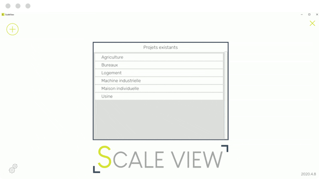 Interface de Scaleview logiciel VR